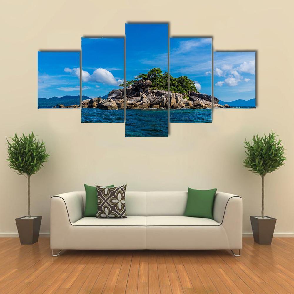 Exotic Island Thailand Canvas Wall Art-5 Star-Gallery Wrap-62" x 32"-Tiaracle