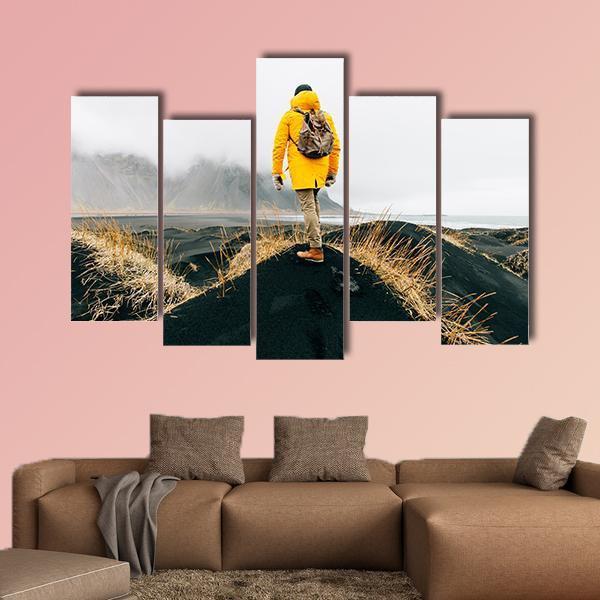 Icelandic Natural Wonders Canvas Wall Art-5 Pop-Gallery Wrap-47" x 32"-Tiaracle