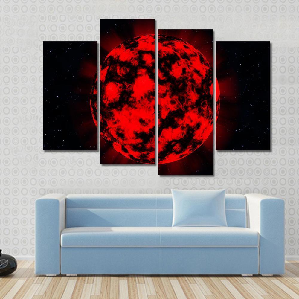 Explosion In Deep Space Canvas Wall Art-4 Pop-Gallery Wrap-50" x 32"-Tiaracle