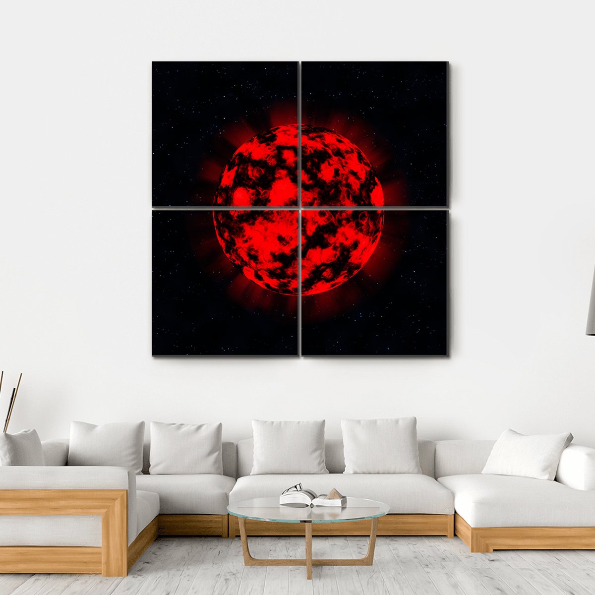 Explosion In Deep Space Canvas Wall Art-4 Square-Gallery Wrap-17" x 17"-Tiaracle