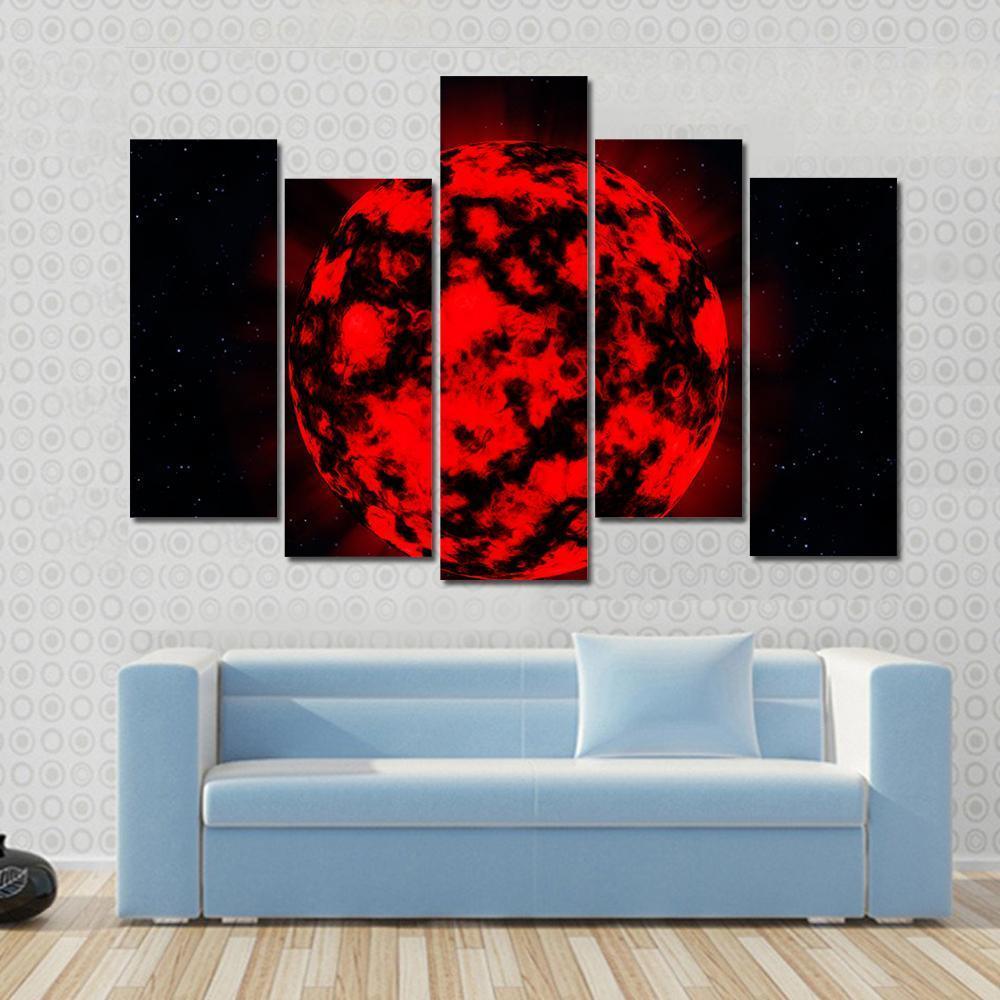 Explosion In Deep Space Canvas Wall Art-5 Pop-Gallery Wrap-47" x 32"-Tiaracle