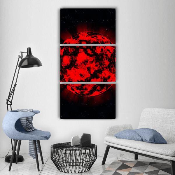 Explosion In Deep Space Vertical Canvas Wall Art-3 Vertical-Gallery Wrap-12" x 25"-Tiaracle