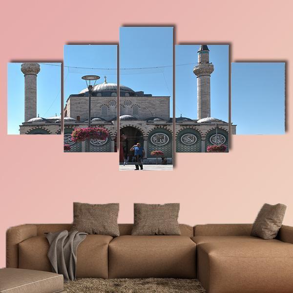 Selimiye Mosque Turkey Canvas Wall Art-5 Star-Gallery Wrap-62" x 32"-Tiaracle