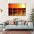 Orange Sunset In Desert Canvas Wall Art-4 Horizontal-Gallery Wrap-34" x 24"-Tiaracle