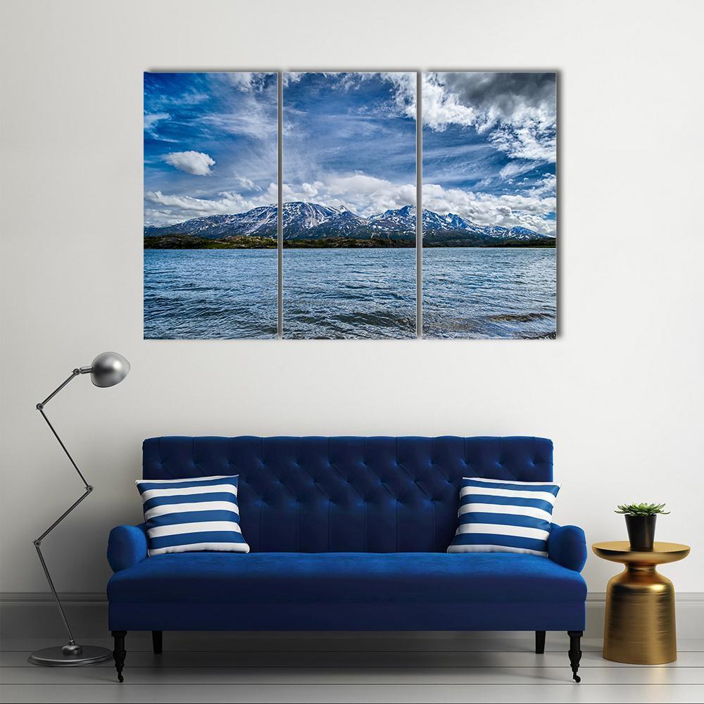Extreme River Flow In Columbia Canvas Wall Art-3 Horizontal-Gallery Wrap-37" x 24"-Tiaracle