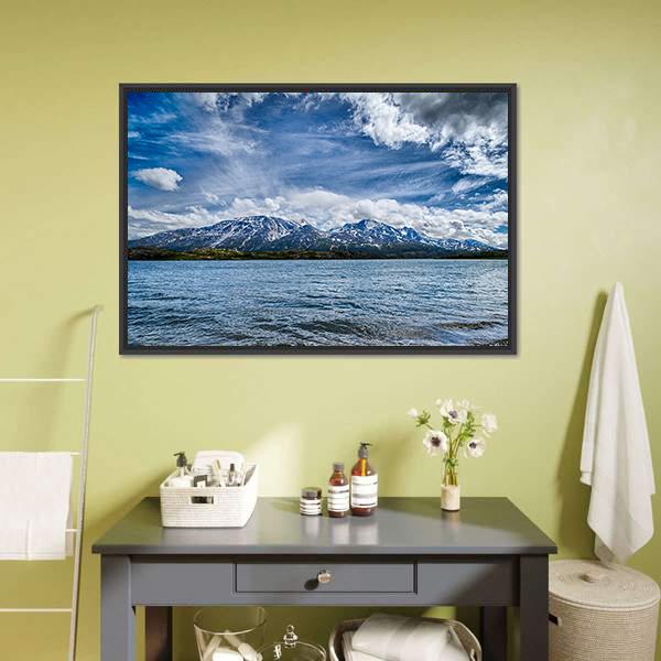 Extreme River Flow In Columbia Canvas Wall Art-3 Horizontal-Gallery Wrap-25" x 16"-Tiaracle