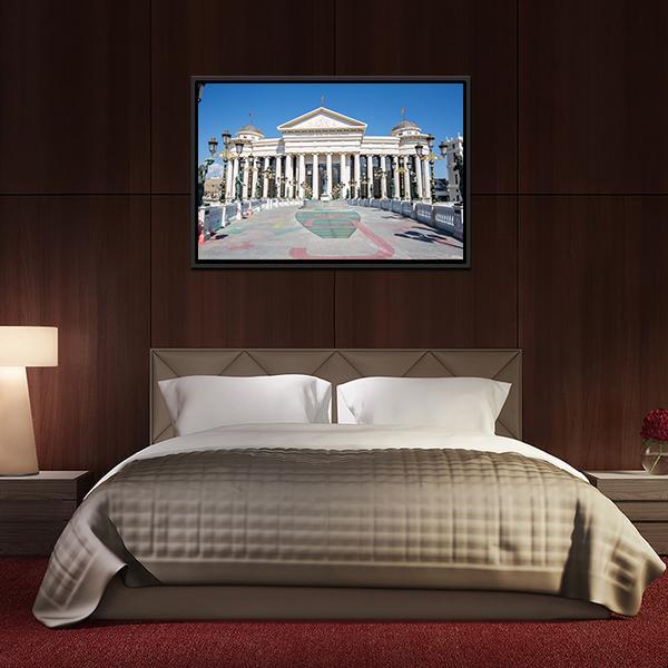 Eye Bridge In Skopje Canvas Wall Art-5 Horizontal-Gallery Wrap-22" x 12"-Tiaracle