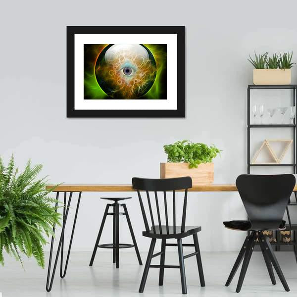 Eye In Crystal Ball Canvas Wall Art-3 Horizontal-Gallery Wrap-25" x 16"-Tiaracle