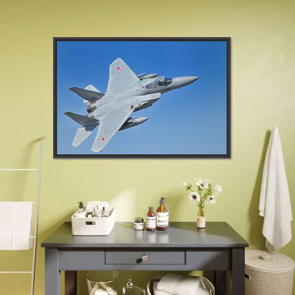F-15 Eagle Fighter Canvas Wall Art-1 Piece-Floating Frame-24" x 16"-Tiaracle