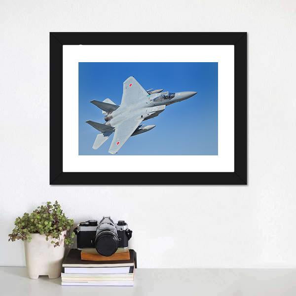 F-15 Eagle Fighter Canvas Wall Art-1 Piece-Framed Print-20" x 16"-Tiaracle