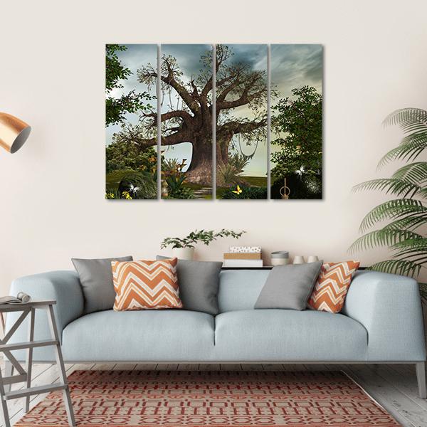 Fabulous Garden Canvas Wall Art-4 Horizontal-Gallery Wrap-34" x 24"-Tiaracle