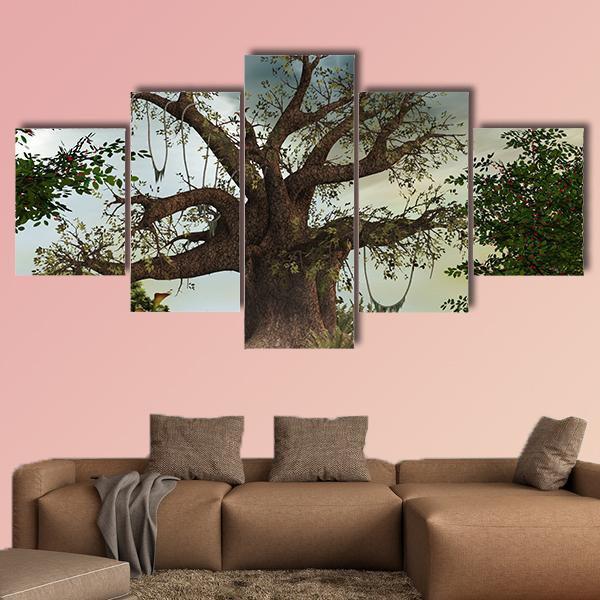 Fabulous Garden Canvas Wall Art-5 Star-Gallery Wrap-62" x 32"-Tiaracle