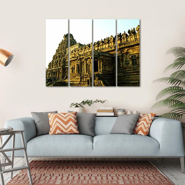 Facade Of The Architectural Wonder Canvas Wall Art-4 Horizontal-Gallery Wrap-34" x 24"-Tiaracle
