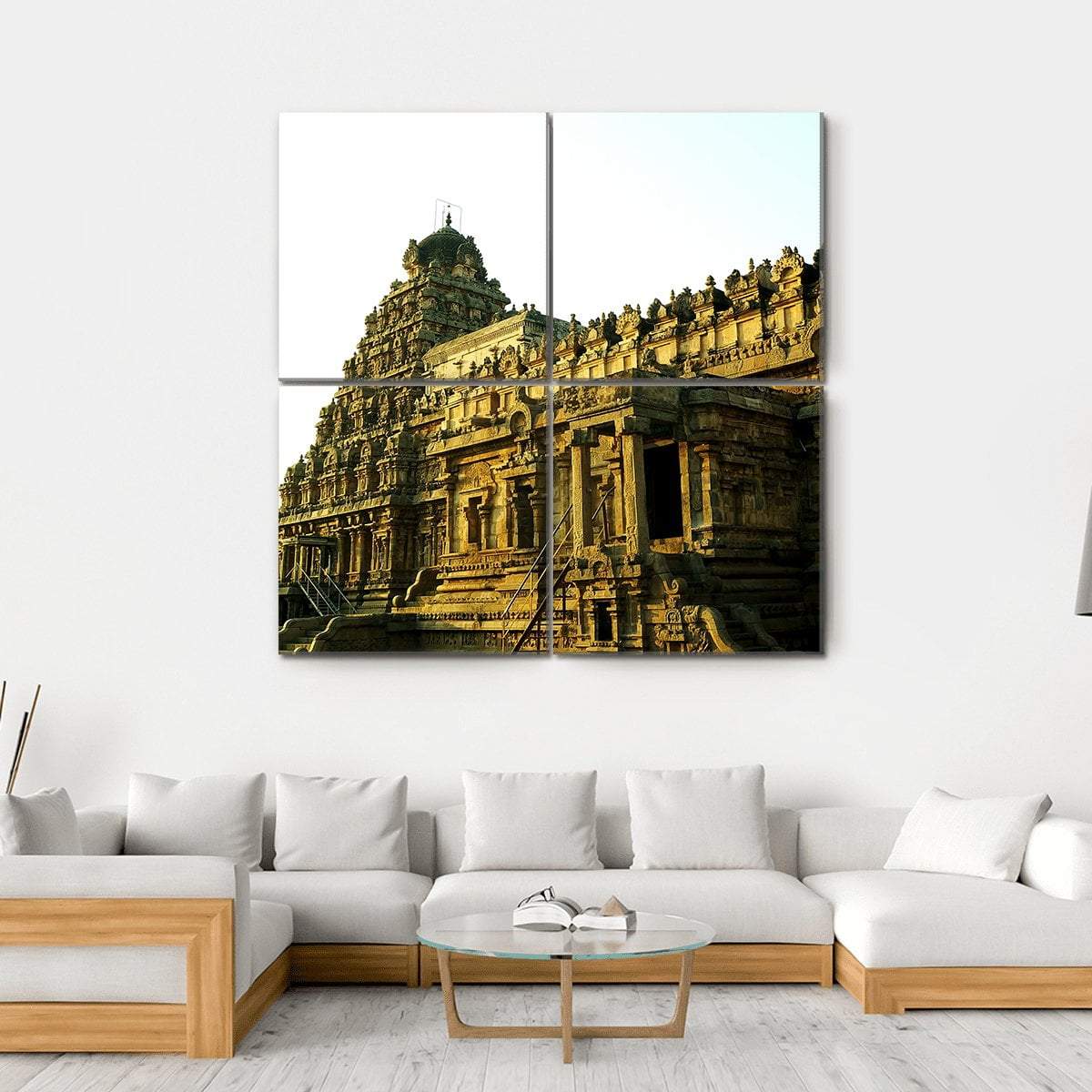 Facade Of The Architectural Wonder Canvas Wall Art-4 Square-Gallery Wrap-17" x 17"-Tiaracle