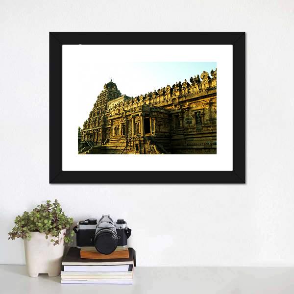 Facade Of The Architectural Wonder Canvas Wall Art-1 Piece-Framed Print-20" x 16"-Tiaracle