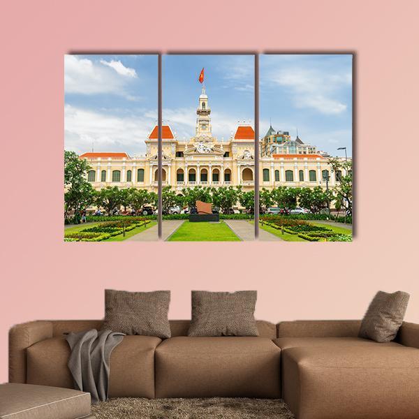 Ho Chi Minh City Hall Vietnam Canvas Wall Art-1 Piece-Gallery Wrap-48" x 32"-Tiaracle