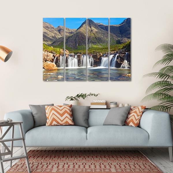 Fairy Pools Scotland Canvas Wall Art-4 Horizontal-Gallery Wrap-34" x 24"-Tiaracle
