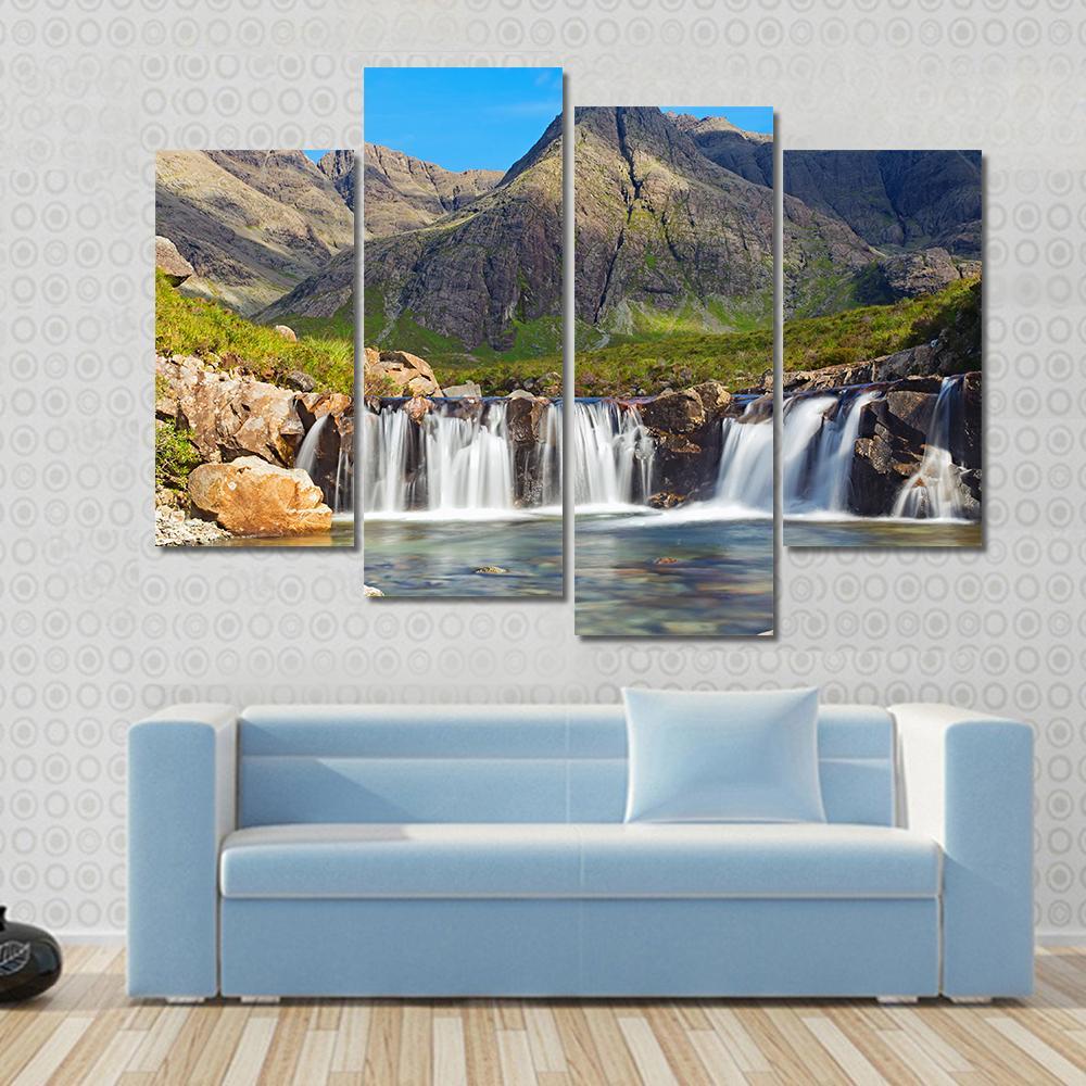 Fairy Pools Scotland Canvas Wall Art-4 Pop-Gallery Wrap-50" x 32"-Tiaracle