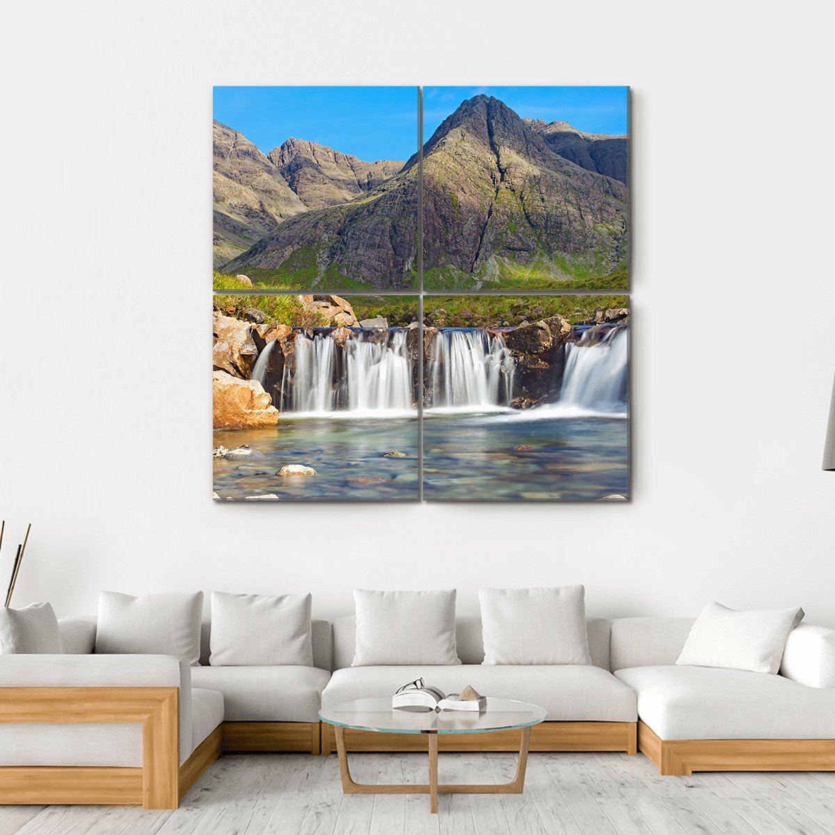 Fairy Pools Scotland Canvas Wall Art-4 Square-Gallery Wrap-17" x 17"-Tiaracle