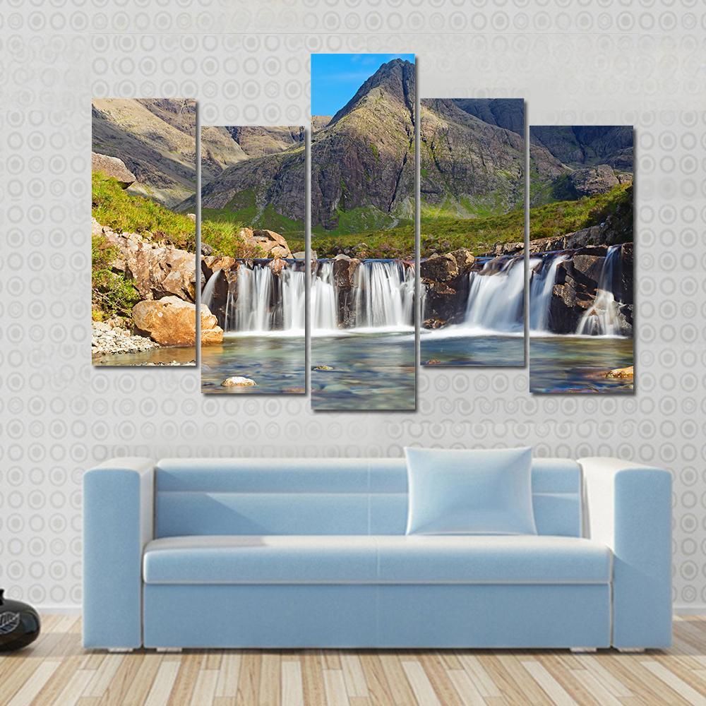 Fairy Pools Scotland Canvas Wall Art-5 Pop-Gallery Wrap-47" x 32"-Tiaracle