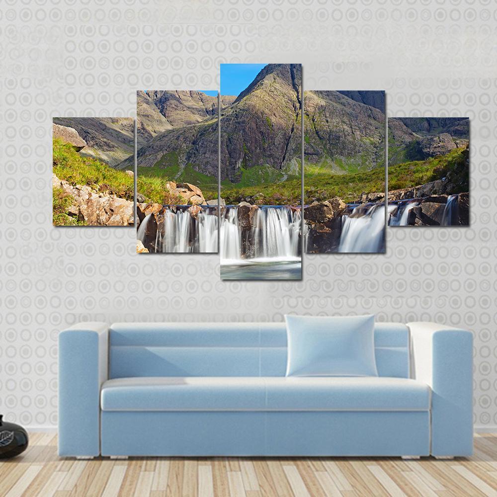 Fairy Pools Scotland Canvas Wall Art-5 Star-Gallery Wrap-62" x 32"-Tiaracle