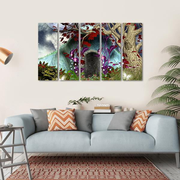 Fairy Secret House Canvas Wall Art-5 Horizontal-Gallery Wrap-22" x 12"-Tiaracle