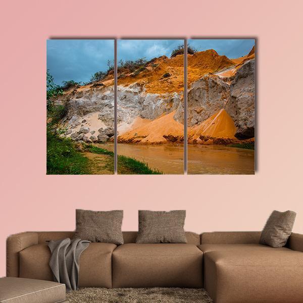 Fairy Stream Vietnam Canvas Wall Art-3 Horizontal-Gallery Wrap-37" x 24"-Tiaracle