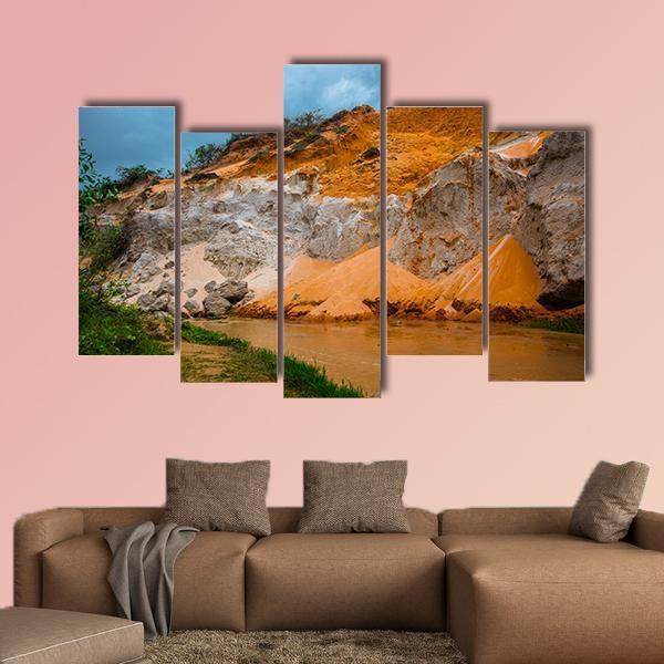 Fairy Stream Vietnam Canvas Wall Art-5 Pop-Gallery Wrap-47" x 32"-Tiaracle