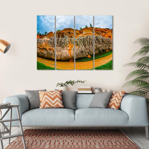 Fairy Stream Vietnam Canvas Wall Art-4 Horizontal-Gallery Wrap-34" x 24"-Tiaracle
