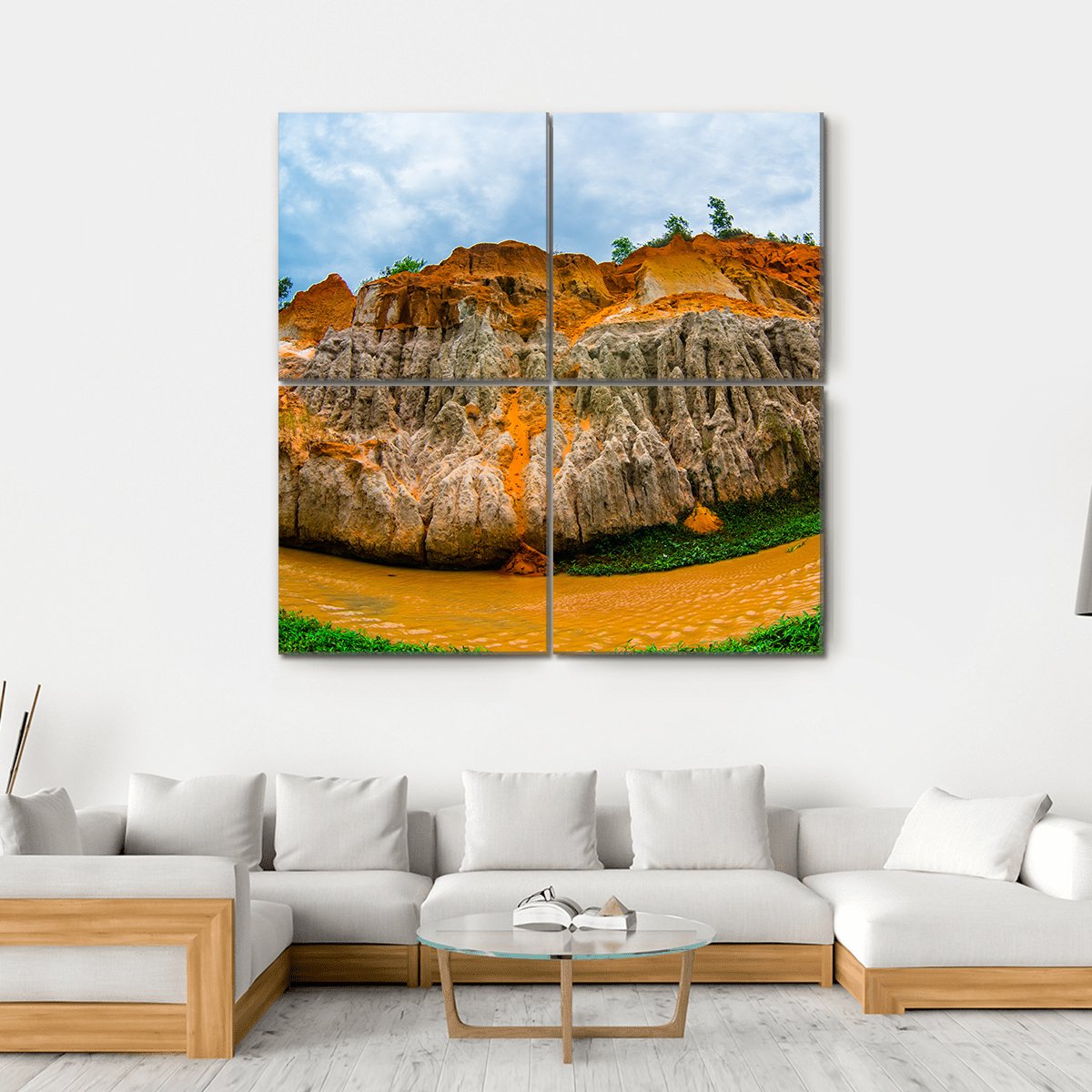 Fairy Stream Vietnam Canvas Wall Art-4 Square-Gallery Wrap-17" x 17"-Tiaracle