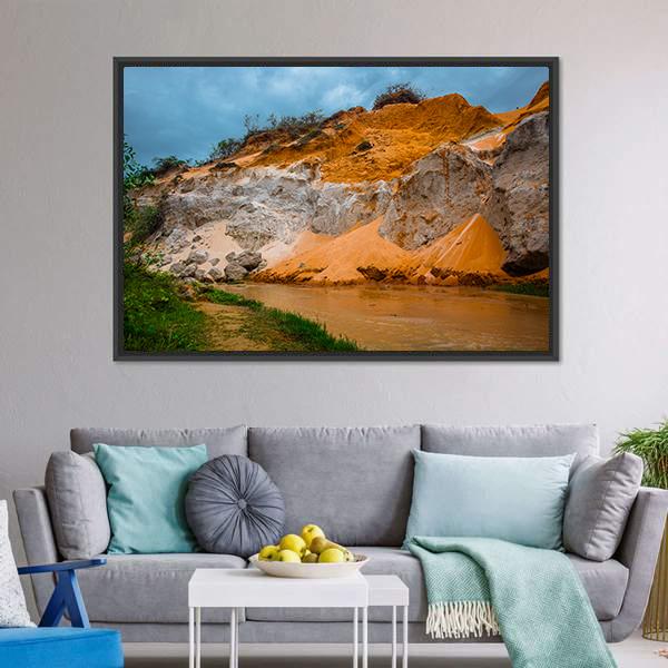 Fairy Stream Vietnam Canvas Wall Art-3 Horizontal-Gallery Wrap-25" x 16"-Tiaracle