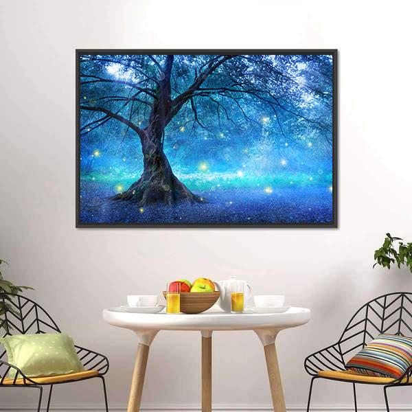 Fairy Tree Canvas Wall Art-3 Horizontal-Gallery Wrap-25" x 16"-Tiaracle