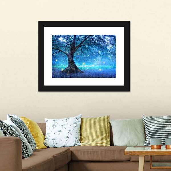 Fairy Tree Canvas Wall Art-3 Horizontal-Gallery Wrap-25" x 16"-Tiaracle