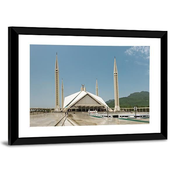 Faisal Mosque In Islamabad Canvas Wall Art-5 Horizontal-Gallery Wrap-22" x 12"-Tiaracle