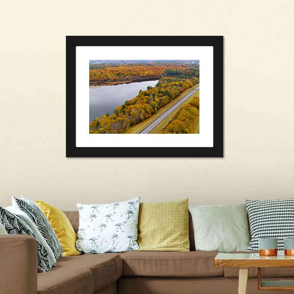 Fall Color In New England Canvas Wall Art-3 Horizontal-Gallery Wrap-25" x 16"-Tiaracle