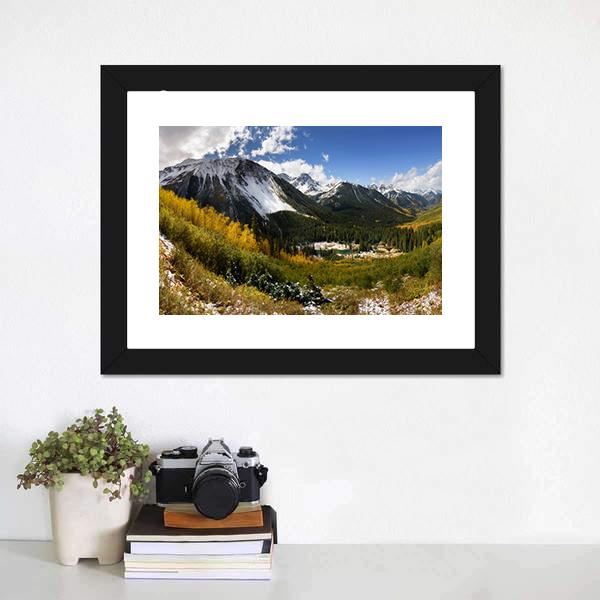 Fall Color In Ridgway Colorado Canvas Wall Art-1 Piece-Framed Print-20" x 16"-Tiaracle