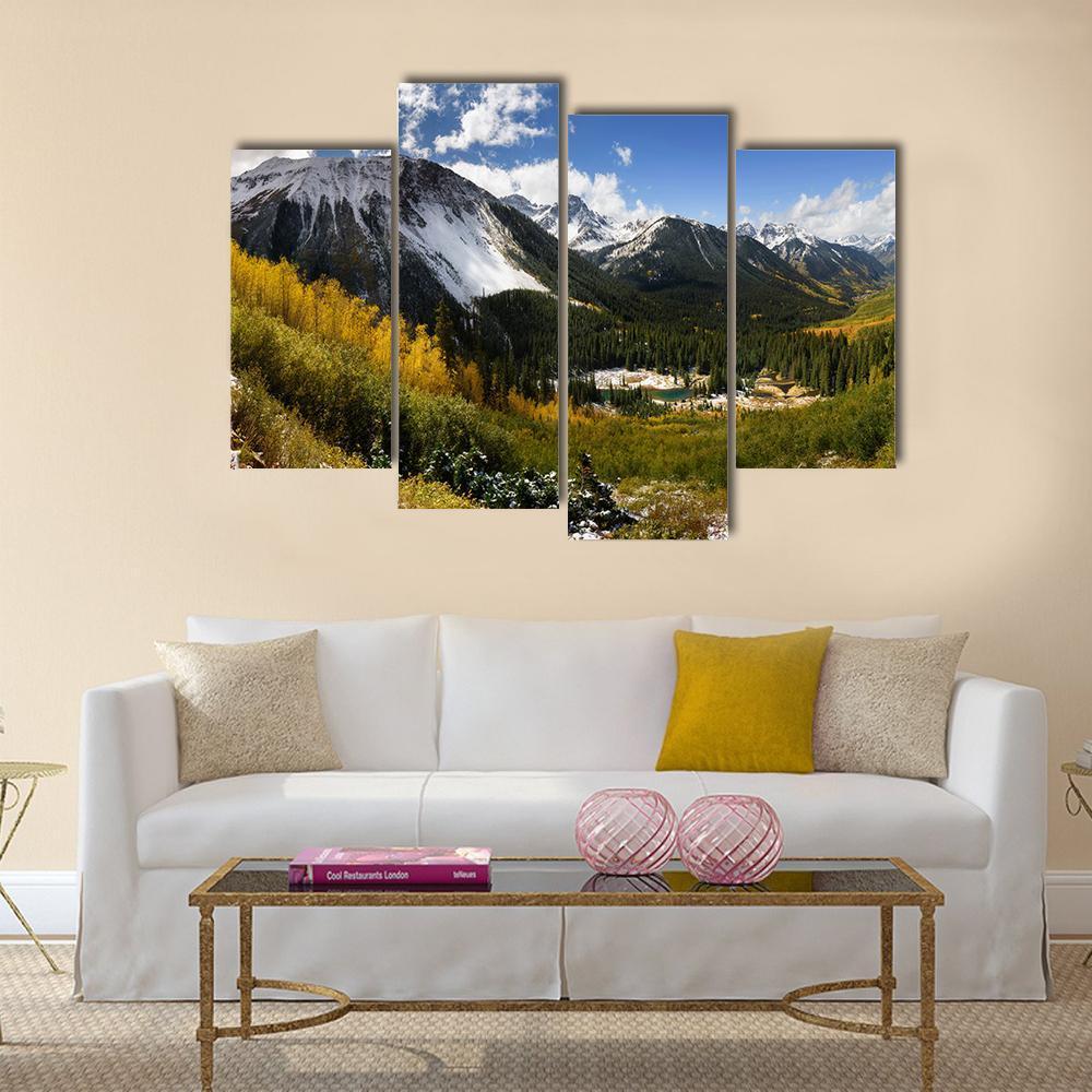 Fall Color In Ridgway Colorado Canvas Wall Art-4 Pop-Gallery Wrap-50" x 32"-Tiaracle