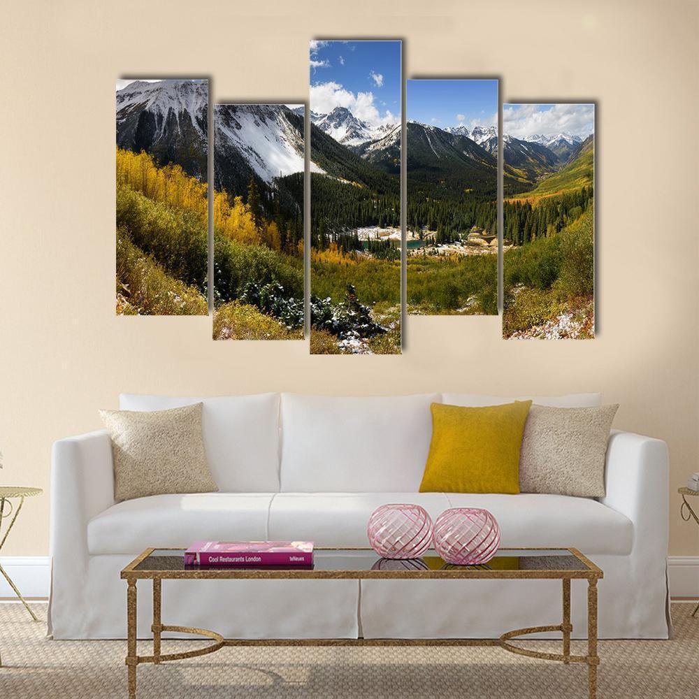 Fall Color In Ridgway Colorado Canvas Wall Art-5 Pop-Gallery Wrap-47" x 32"-Tiaracle