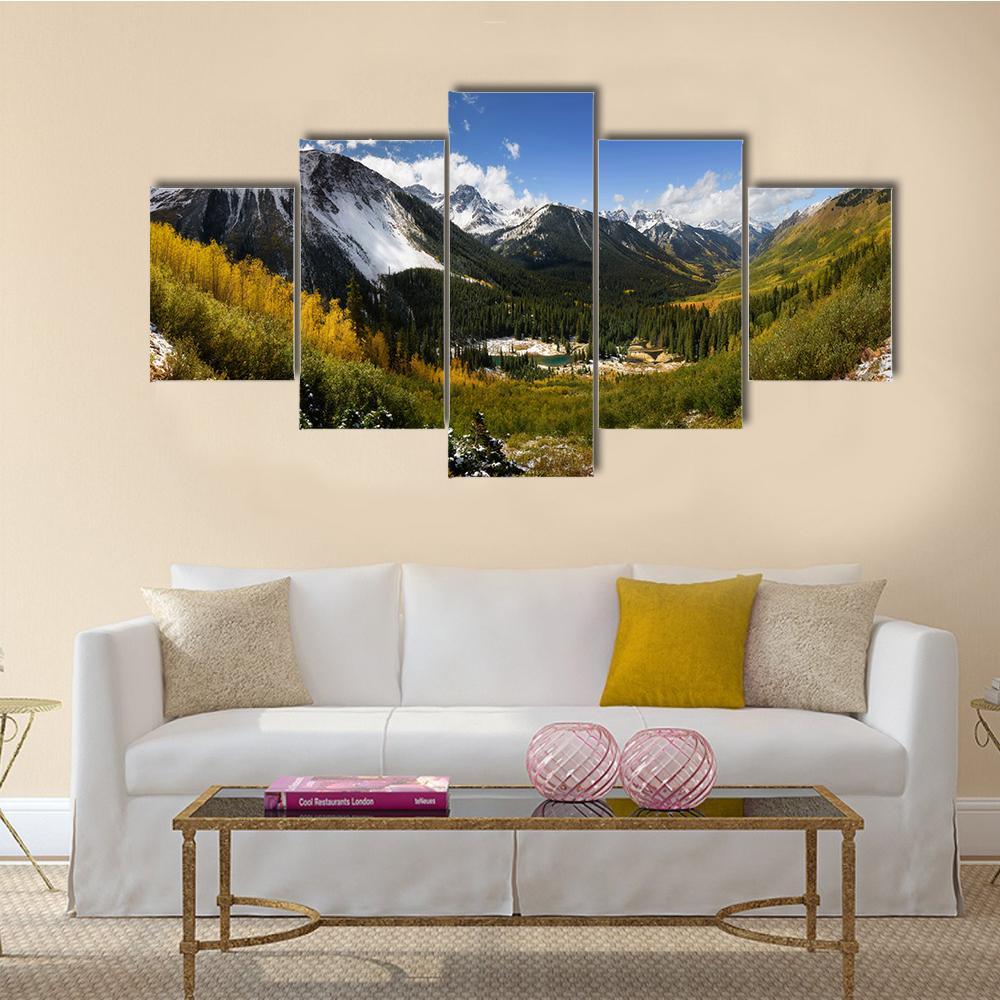 Fall Color In Ridgway Colorado Canvas Wall Art-5 Star-Gallery Wrap-62" x 32"-Tiaracle
