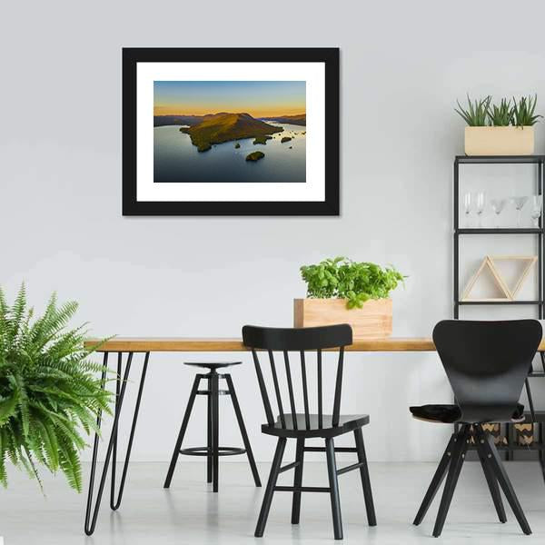 Fall Foliage By Lake George Canvas Wall Art-3 Horizontal-Gallery Wrap-25" x 16"-Tiaracle