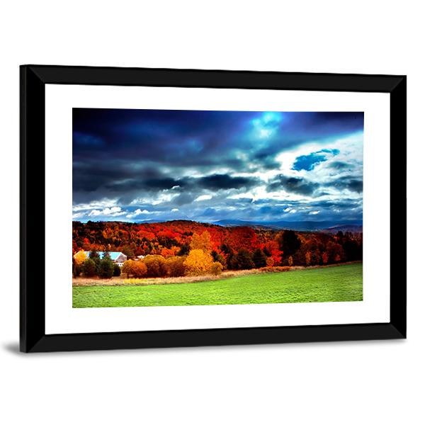 Fall Foliage Vermont Canvas Wall Art-3 Horizontal-Gallery Wrap-25" x 16"-Tiaracle