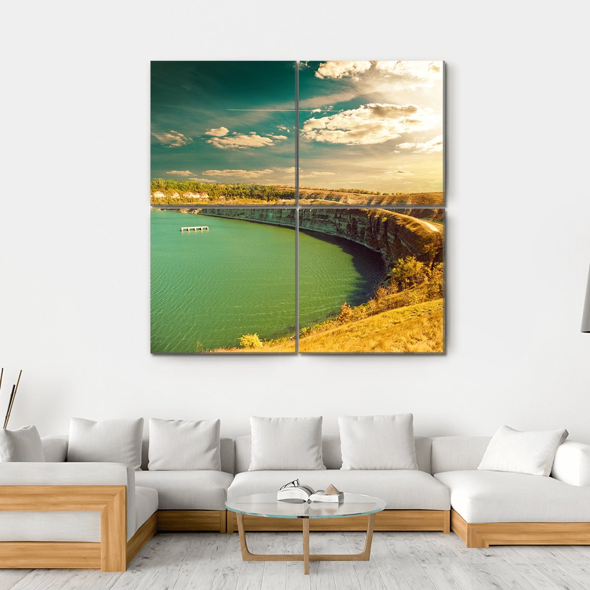 Fall River Canyon Canvas Wall Art-4 Square-Gallery Wrap-17" x 17"-Tiaracle