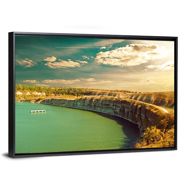 Fall River Canyon Canvas Wall Art-3 Horizontal-Gallery Wrap-25" x 16"-Tiaracle