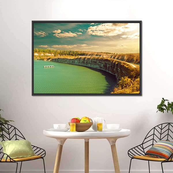 Fall River Canyon Canvas Wall Art-3 Horizontal-Gallery Wrap-25" x 16"-Tiaracle