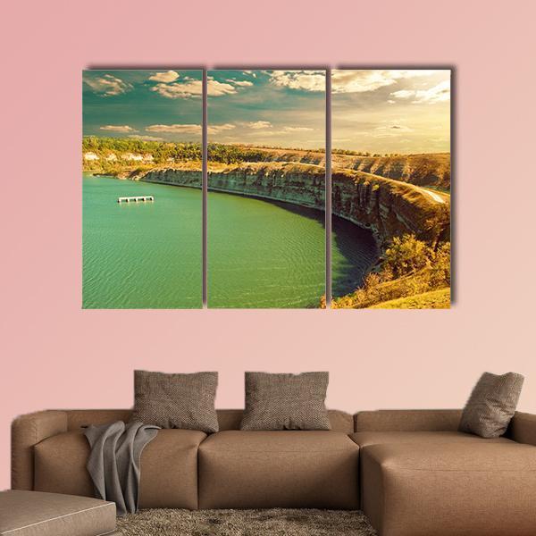 Fall River Canyon Canvas Wall Art-3 Horizontal-Gallery Wrap-25" x 16"-Tiaracle