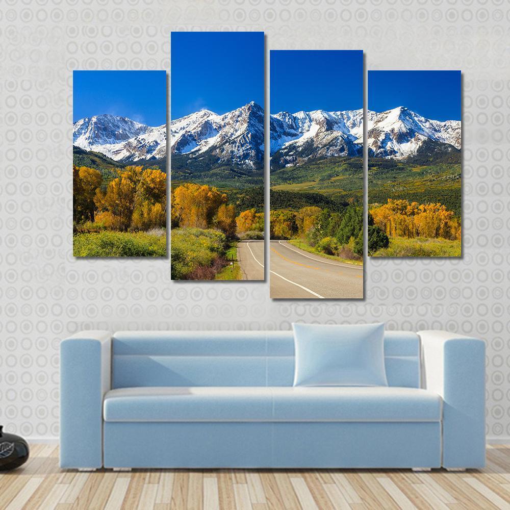 Fall Season In Colorado Canvas Wall Art-4 Pop-Gallery Wrap-50" x 32"-Tiaracle