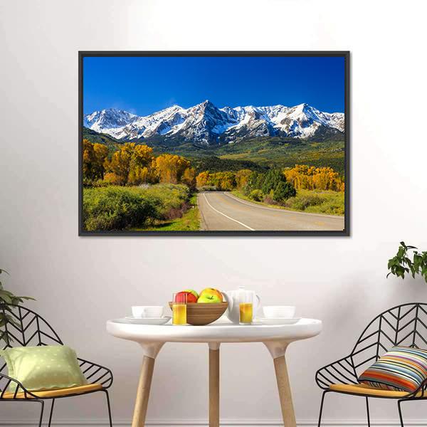 Fall Season In Colorado Canvas Wall Art-1 Piece-Floating Frame-24" x 16"-Tiaracle