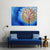 Fall Tree Against Blue Swirling Sky Canvas Wall Art-1 Piece-Gallery Wrap-48" x 32"-Tiaracle