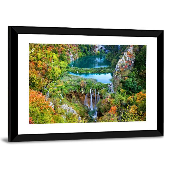 Fall Valley Landscape Canvas Wall Art-5 Horizontal-Gallery Wrap-22" x 12"-Tiaracle