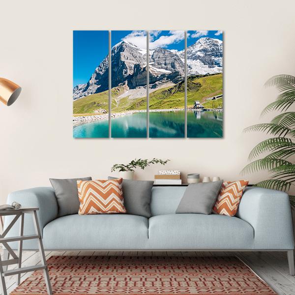 Fallbodensee Lake Canvas Wall Art-4 Horizontal-Gallery Wrap-34" x 24"-Tiaracle